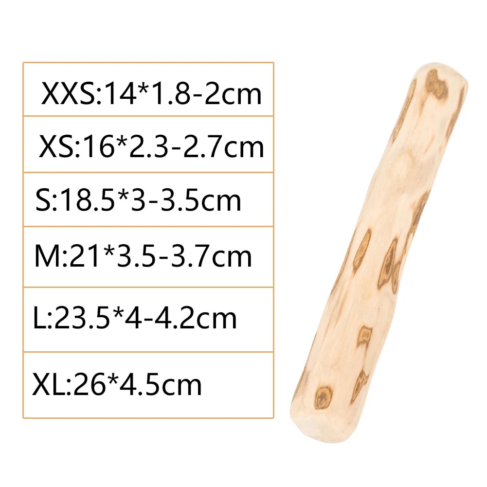 Natural Coffee Wood Dog Chewing Stick - Bite-Resistant Teeth Grinding Toy for Anxiety Relief