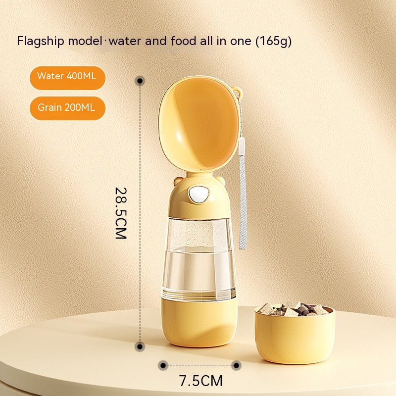 Portable Pet Water and Food Dispenser - Travel Bowl for Dogs and Cats