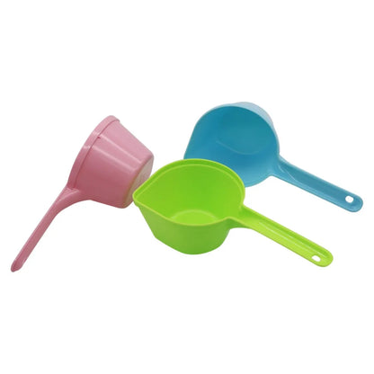 Set of 3 Premium Plastic Pet Feeding Scoops for Cats and Dogs