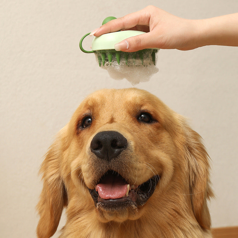 Soft Silicone Pet Hair Remover Comb - Handheld Bath and Shower Brush for Dogs and Cats, Ideal for Cleaning and Massage